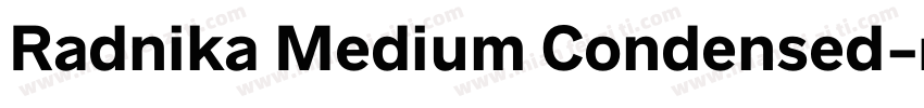 Radnika Medium Condensed字体转换